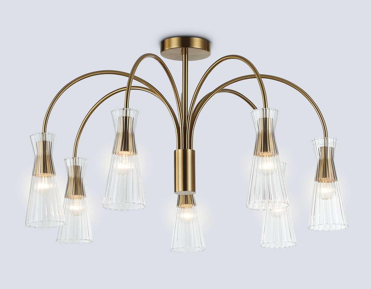 Люстры на штанге Люстра на штанге Ambrella light High light прозрачный стекло