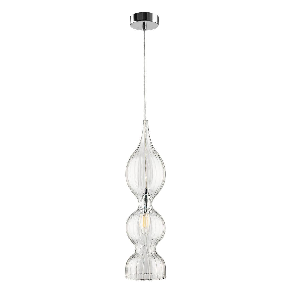 Подвесные светильник Светильник Iris SP1 B Transparent хром стекло