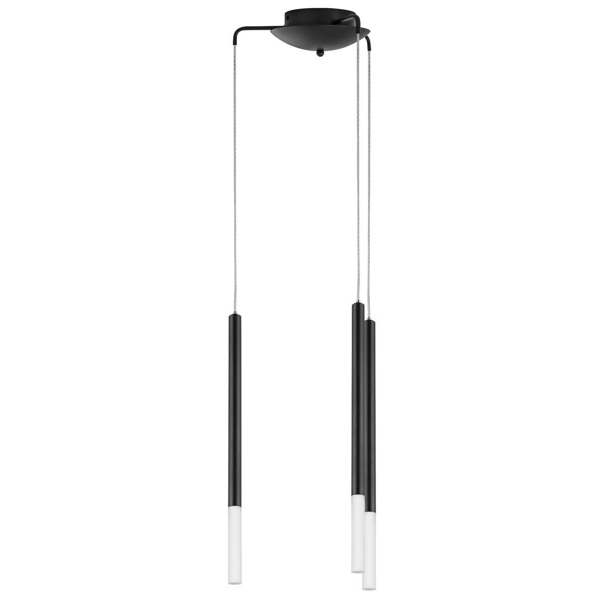 Светильник Комплект с подвесной люстрой Lightstar Tubo (574717+747137 (3шт) в стиле минимализм черный металл