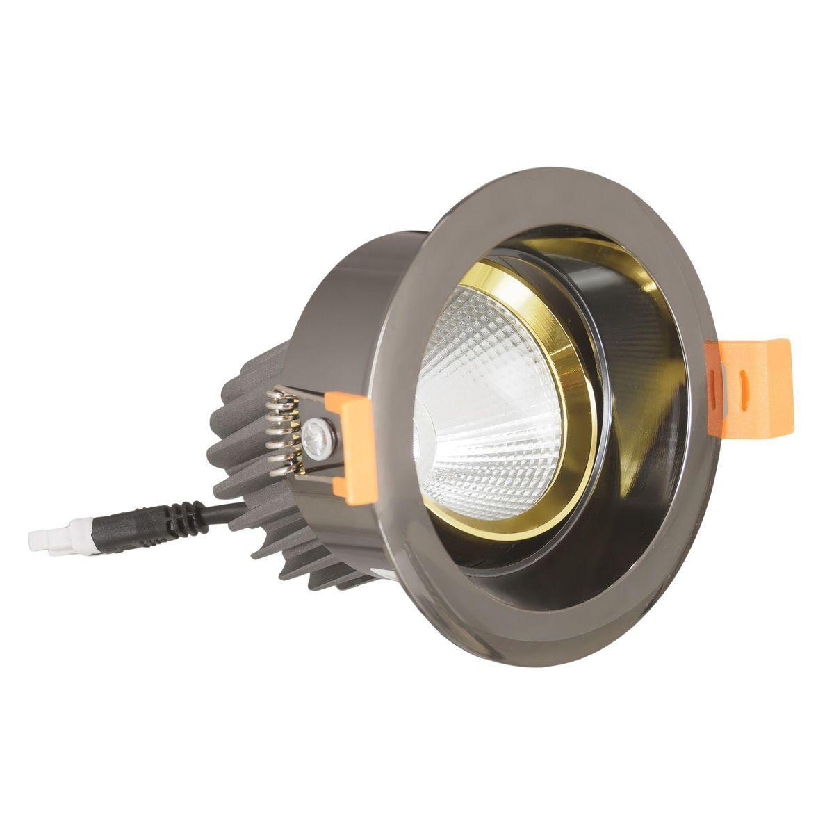 Светильник Встраиваемый светодиодный светильник Lumina Deco Dalston LDC Y115 BK+GD черный металл