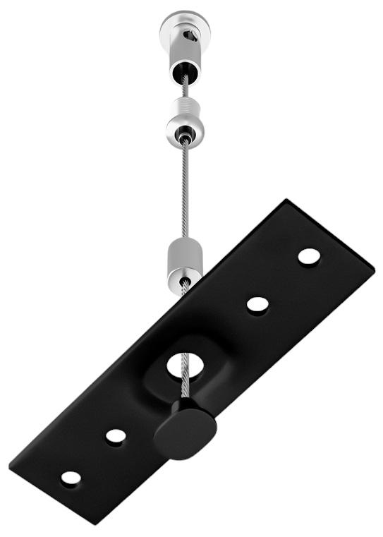 Трековые систем Подвес тросовый Hesby Lighting ElDeko для накладного шинопровода, серебристый… серебро металл