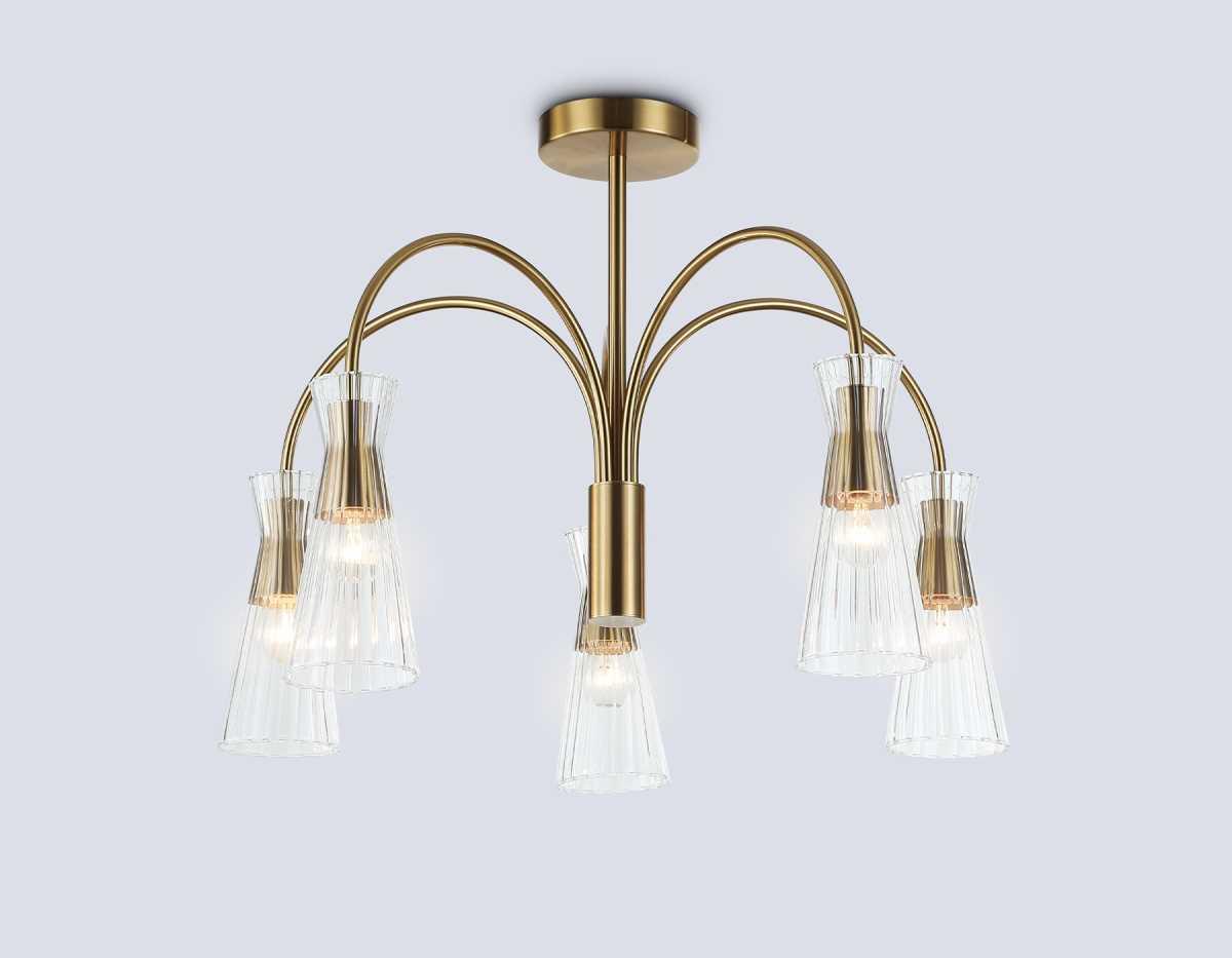 Люстры на штанге Люстра на штанге Ambrella light High light прозрачный стекло