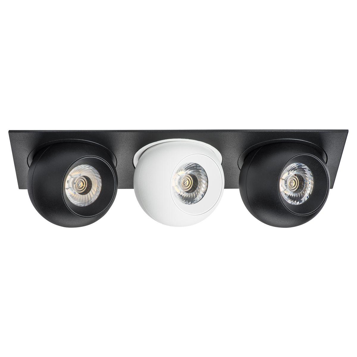 Светильник Комплект из светильника и рамки Lightstar Intero Ball (217537+217072+217062+217072) черный металл