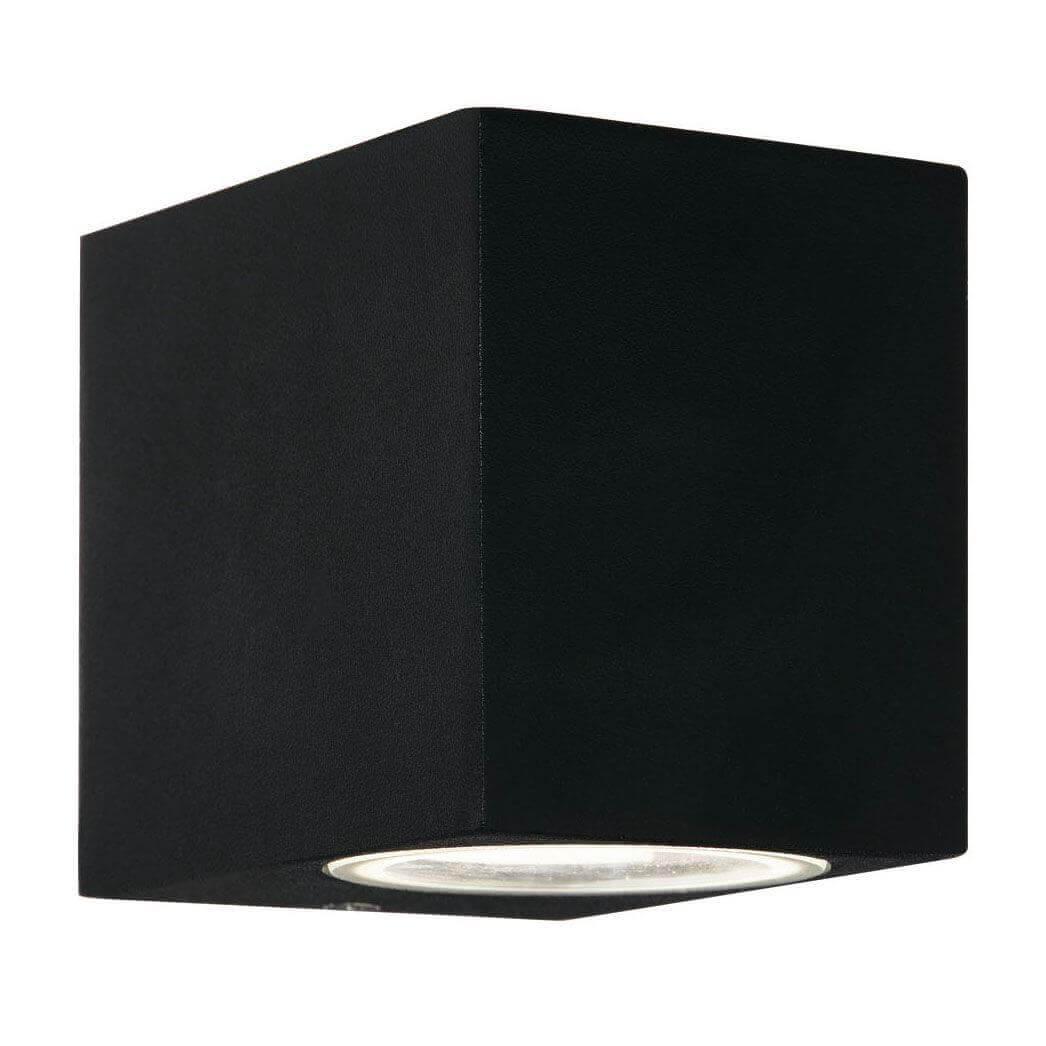 Уличное освещение Уличный настенный светильник Ideal Lux Up AP1 Nero 115313 черный стекло