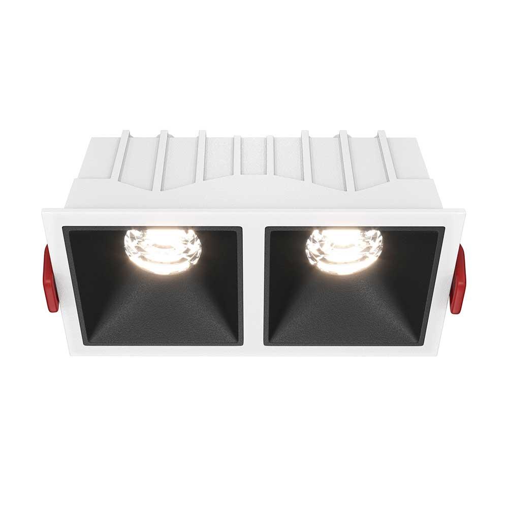 Офисное освещение Встраиваемый светильник Maytoni Alfa LED DL043-02-10W4K-SQ-WB белый металл