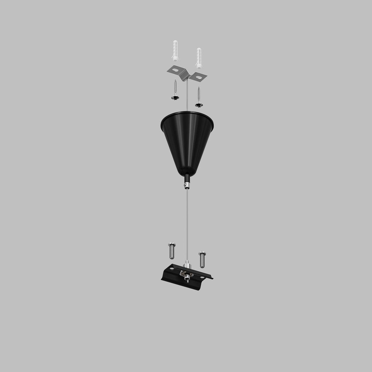 Трековые систем Подвесная система для треков Denkirs Solid Base TR1105-BK черный металл
