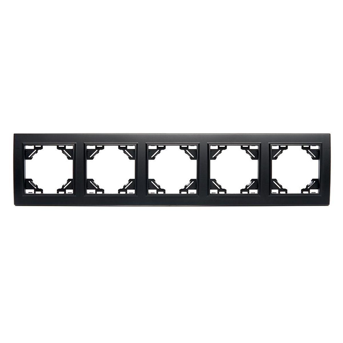 Электротовар Рамка 5-постовая Stekker Эрна черный PFR00-9005-03 39622 черный пластик