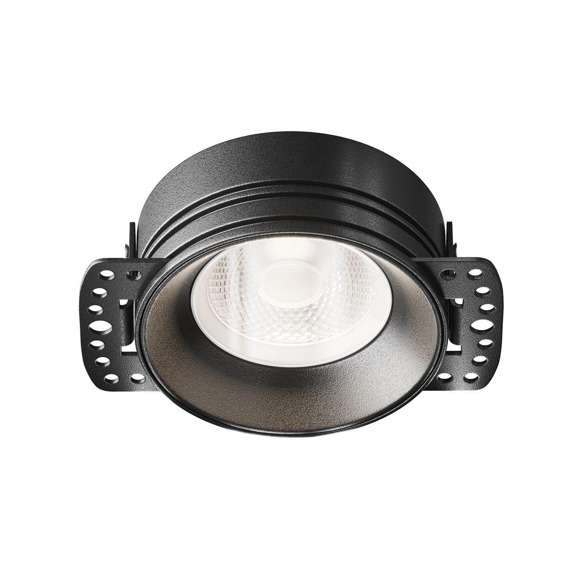Офисное освещение Встраиваемый светильник Maytoni Technical Flint DL101-GU10-TRS-B черный металл
