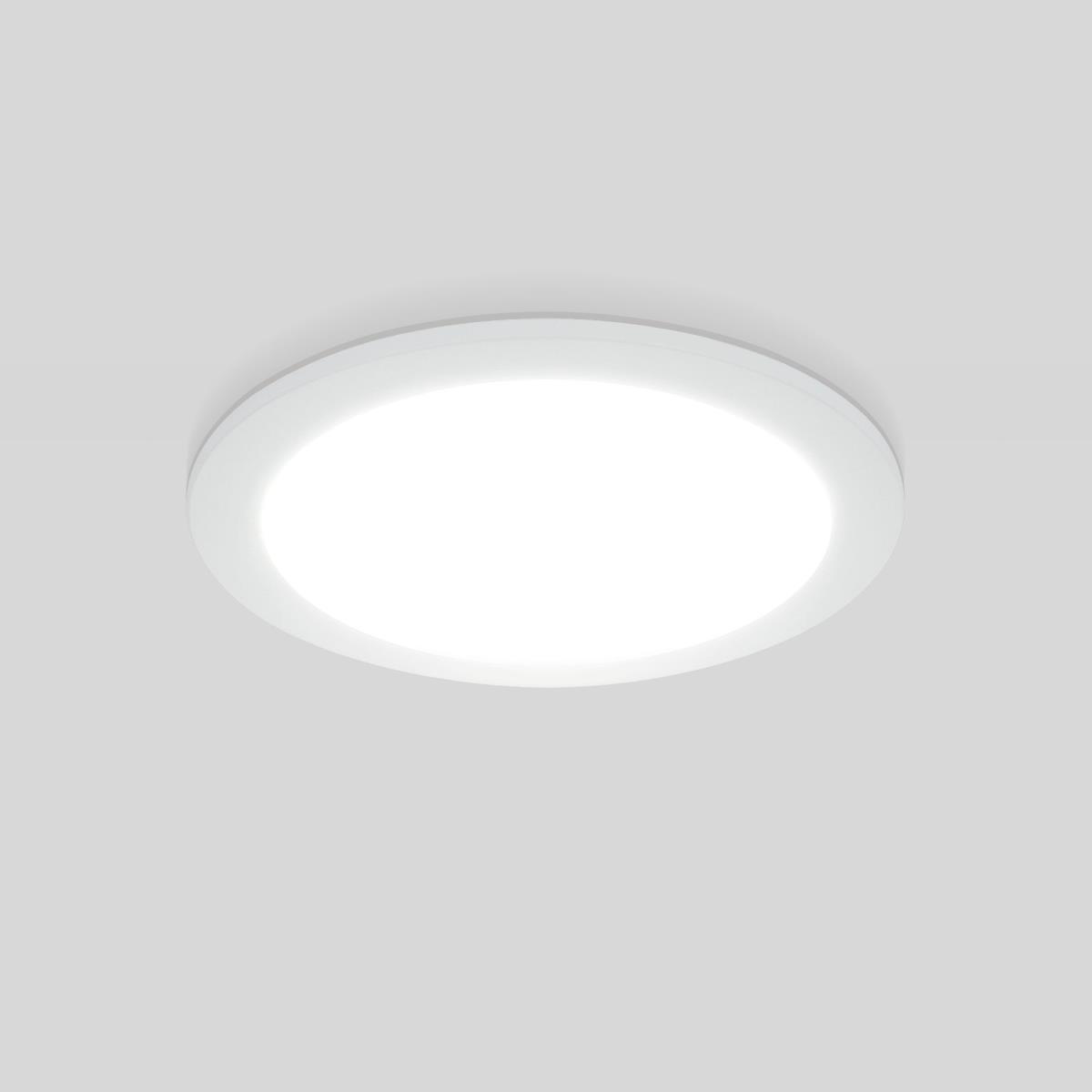 Офисное освещение Встраиваемый светодиодный светильник Elektrostandard DLR003 18W 4200K a034916 белый пластик