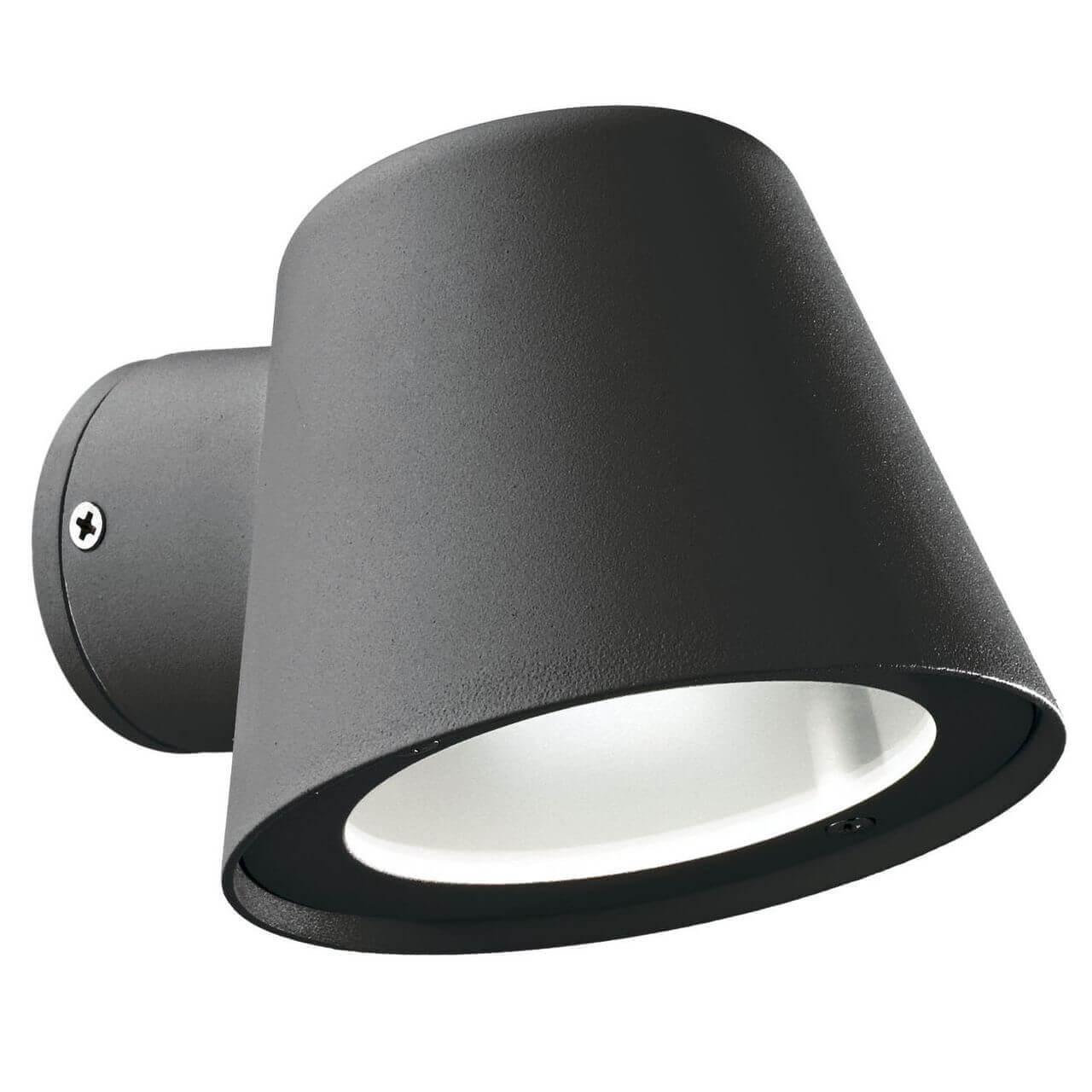 Уличное освещение Уличный настенный светильник Ideal Lux Gas AP1 Antracite 091525 серый стекло