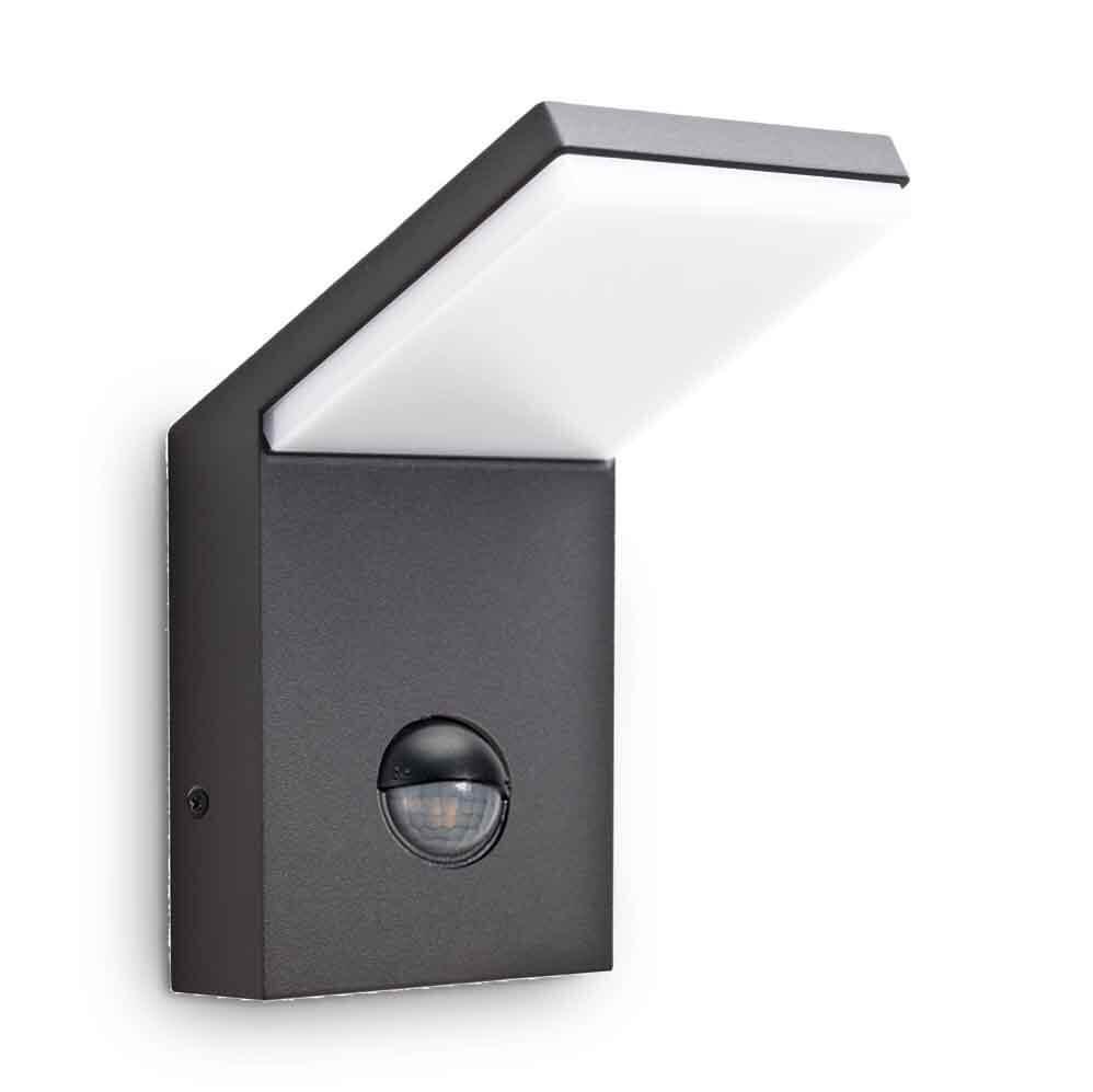Уличное освещение Уличный настенный светодиодный светильник Ideal Lux Style Ap Sensor Antracite 4000K… серый пластик