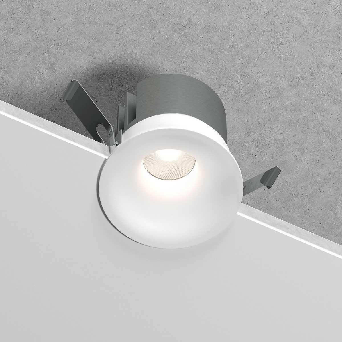 Офисное освещение Встраиваемый светодиодный светильник Elektrostandard Bliss 25070 / LED a069406 белый металл