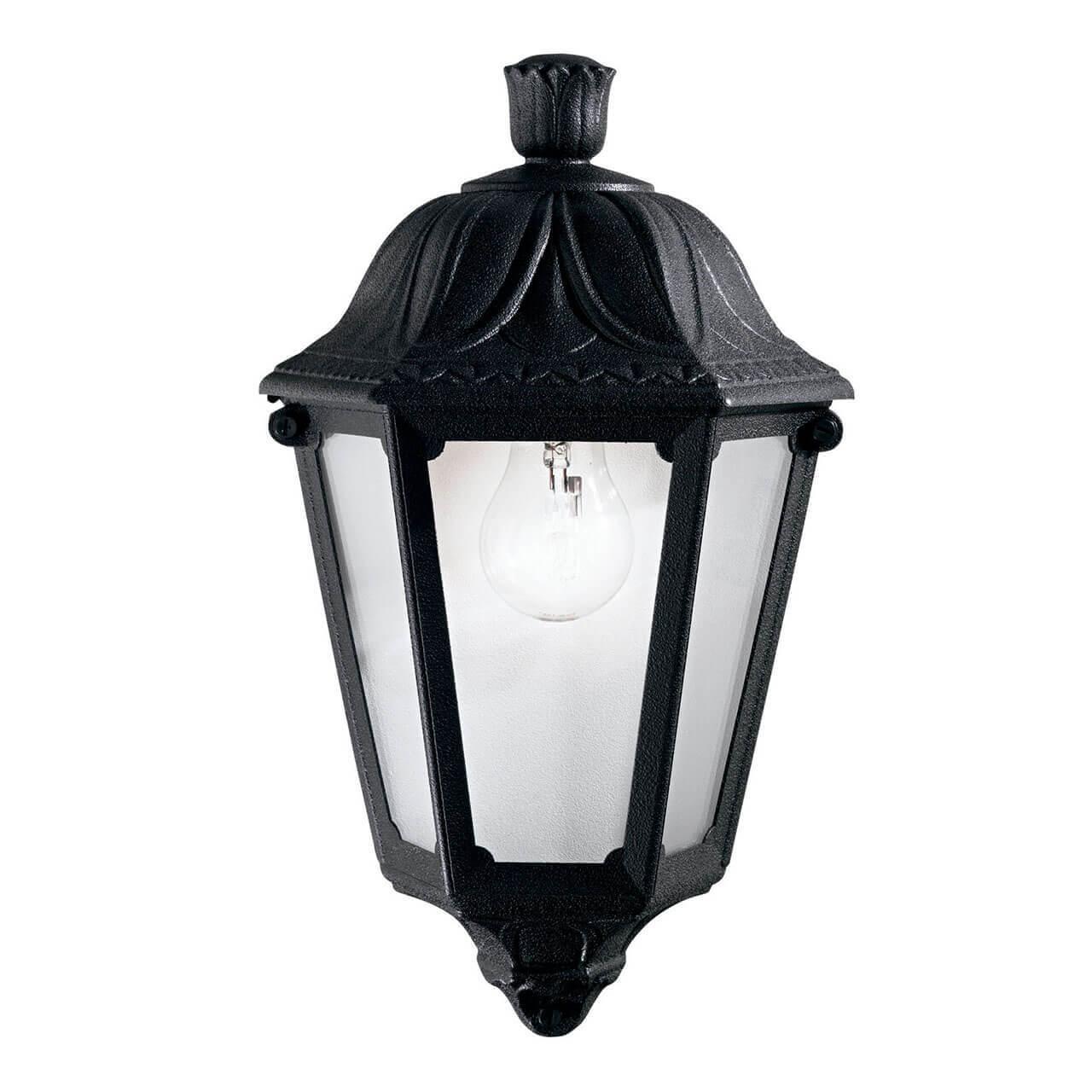 Уличное освещение Уличный настенный светильник Ideal Lux Anna AP1 Small Nero 101552 черный металл
