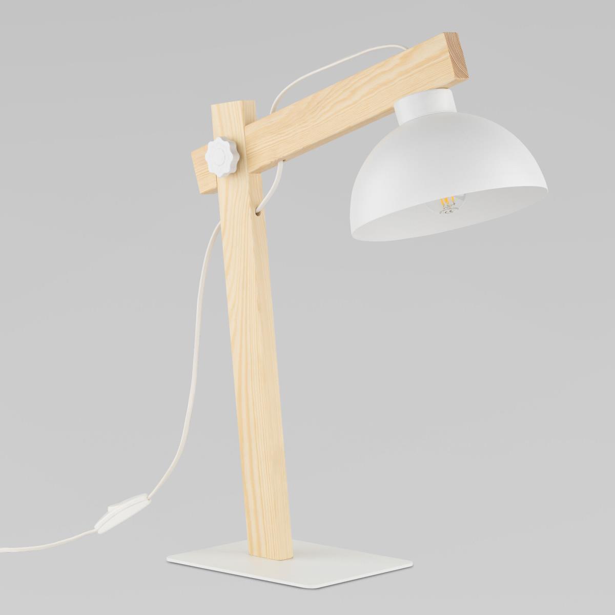 Настольная лампа Настольная лампа TK Lighting в скандинавском стиле коричневый дерево / шпон