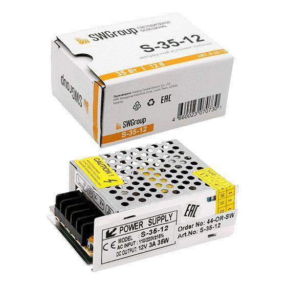Светодиодные лент Блок питания SWG IP20 3A серый металл