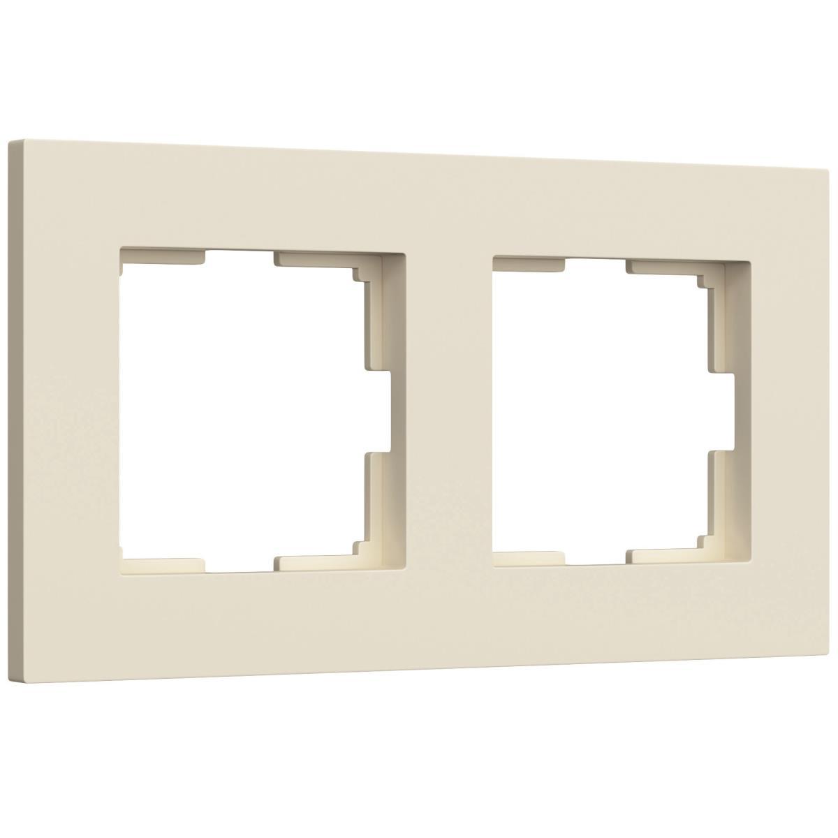 Электротовар Рамка на 2 поста Werkel Slab айвори матовый W0022962 4690389193392 бежевый пластик