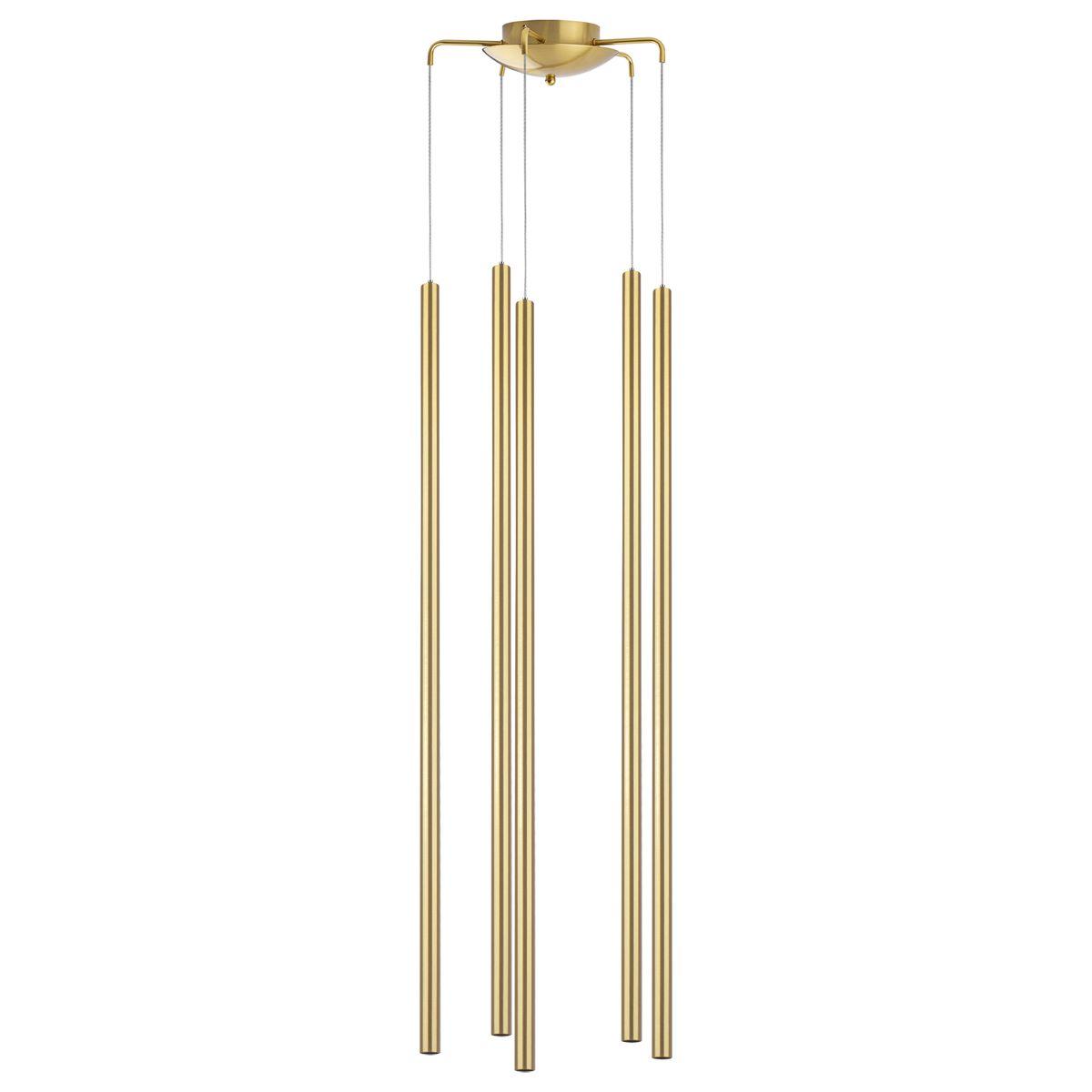 Светильник Комплект с подвесной люстрой Lightstar Tubo (574723+747443 (5шт) в стиле минимализм золото металл