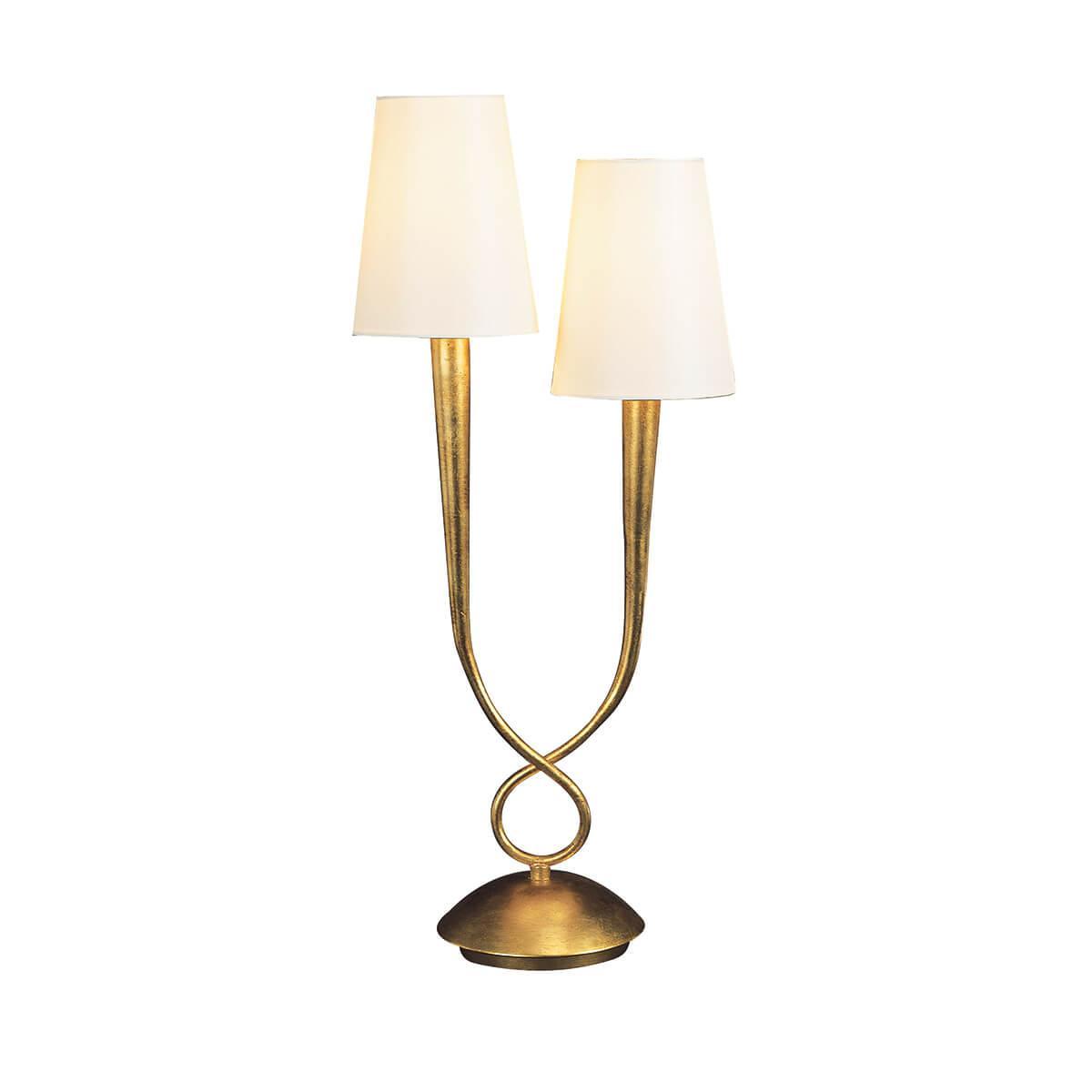 Настольная лампа Настольная лампа Mantra Paola Painted Gold белый металл