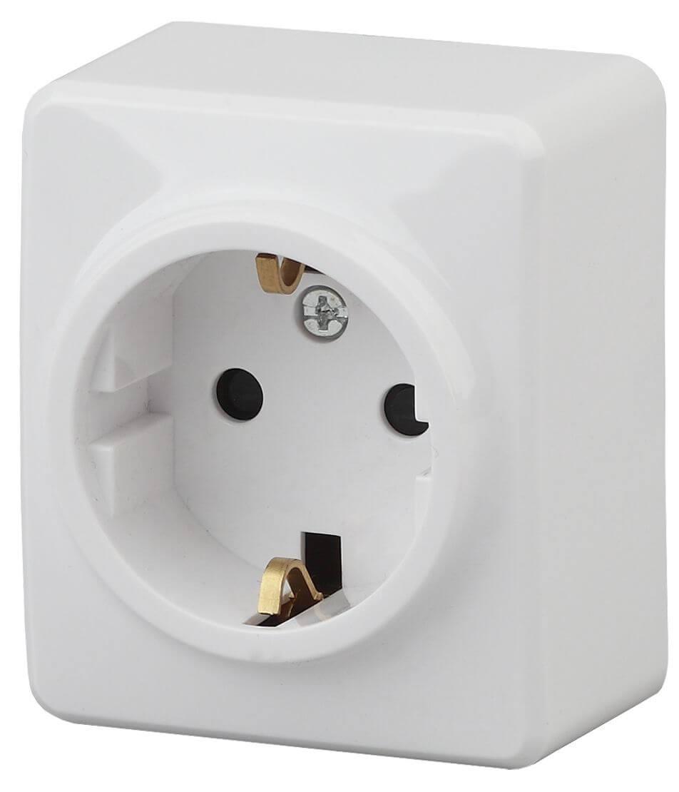 Электротовар Розетка ЭРА Эксперт 2P E Schuko 16A 250V 11-2203-01 Б0020685 белый пластик