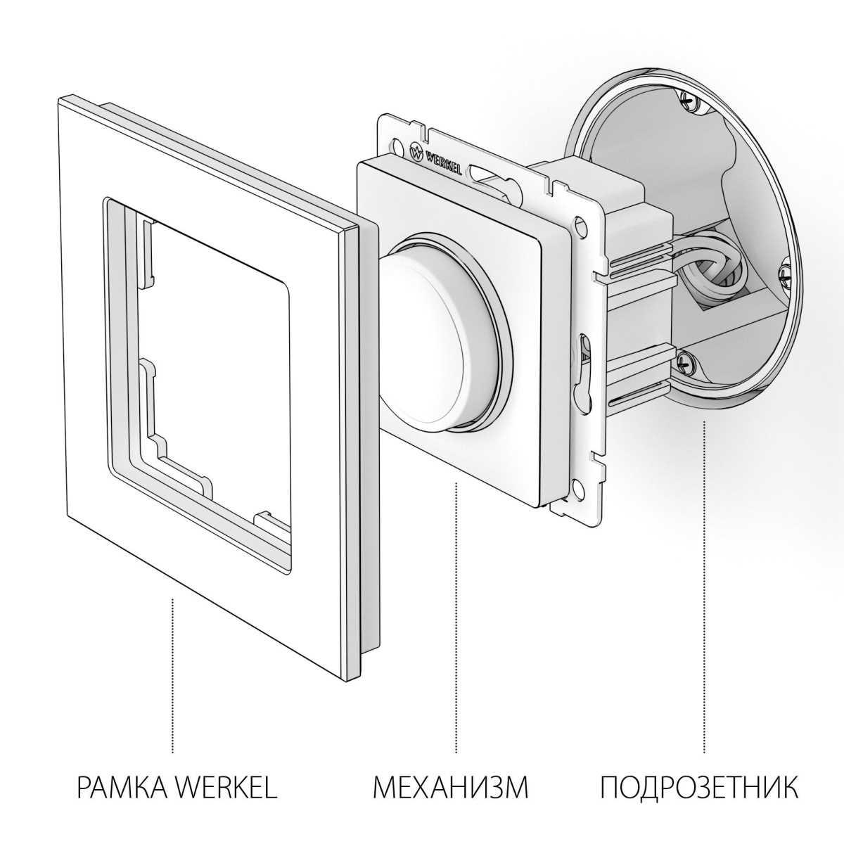 Электротовар Диммер Werkel a050885 серебро пластик