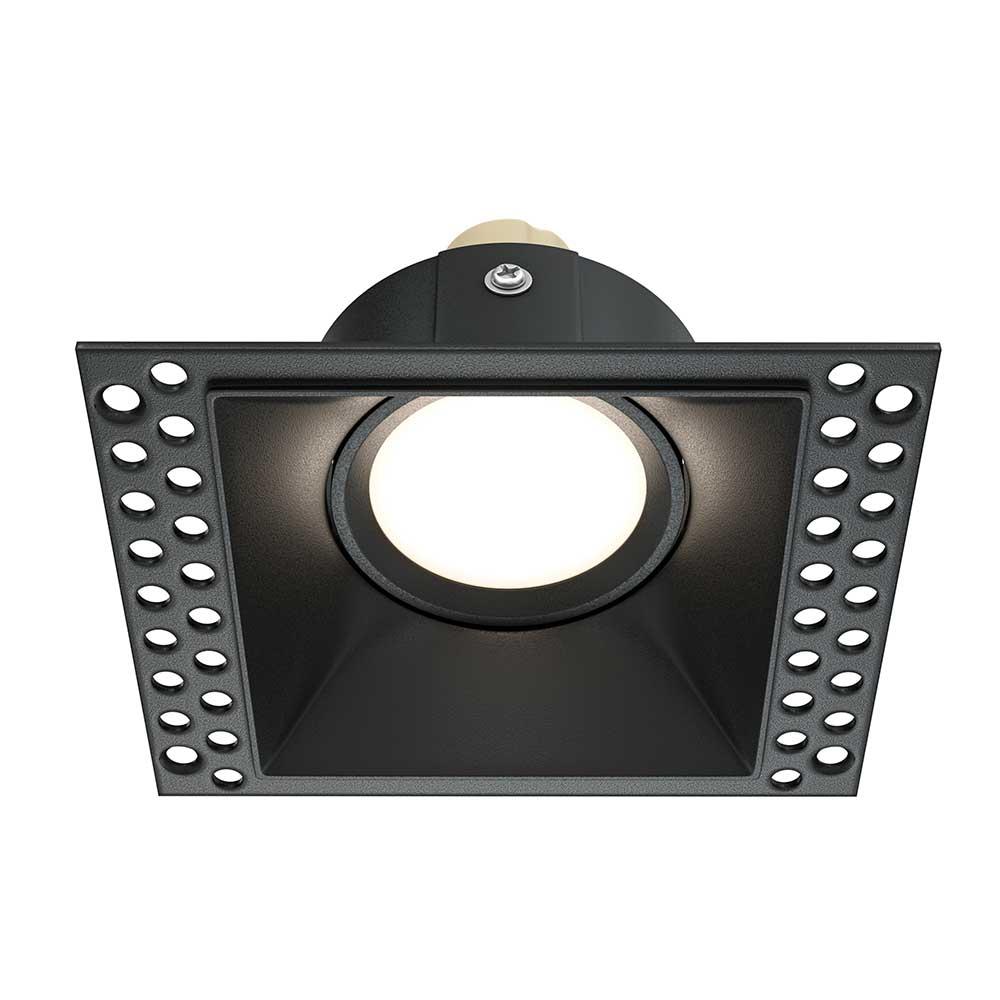 Офисное освещение Встраиваемый светильник Maytoni Technical Dot DL042-01-SQ-B черный металл