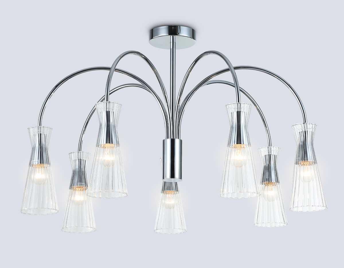 Люстры на штанге Люстра на штанге Ambrella light High light прозрачный стекло