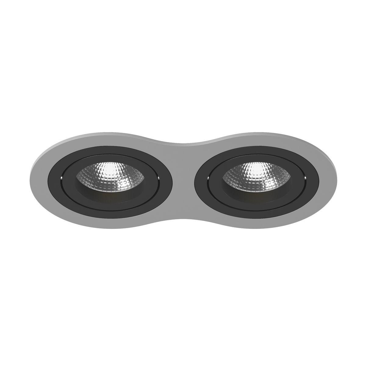 Светильник Комплект из светильника и рамки Lightstar Intero 16 (217629+217607+217607) черный металл