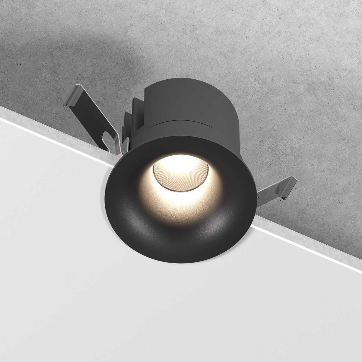 Офисное освещение Встраиваемый светодиодный светильник Elektrostandard Bliss 25070 / LED a069405 черный металл