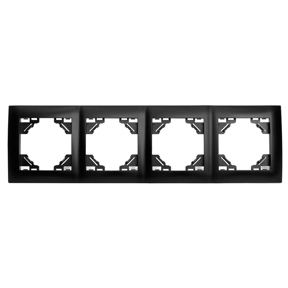 Электротовар Рамка 4-постовая Stekker Эрна Элегант черный PFR00-9014-03 49664 черный пластик