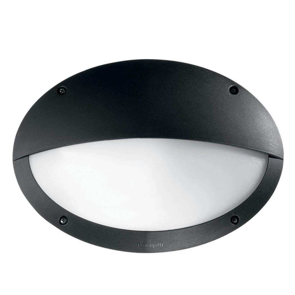 Уличное освещение Уличный настенный светильник Ideal Lux Maddi-2 AP1 Nero 096728 черный пластик