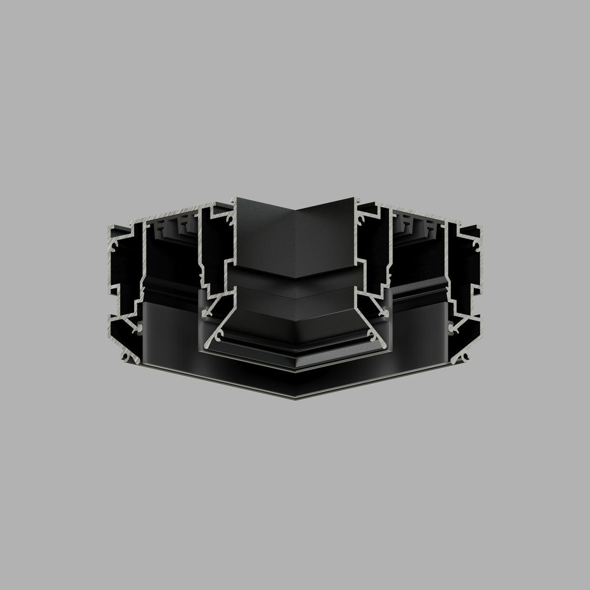 Трековые систем Коннектор L-образный Denkirs Smart One TR2026-BK черный металл