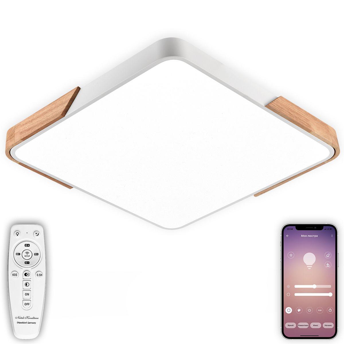 Светильник Светильник LAMPS в скандинавском стиле белый дерево / шпон
