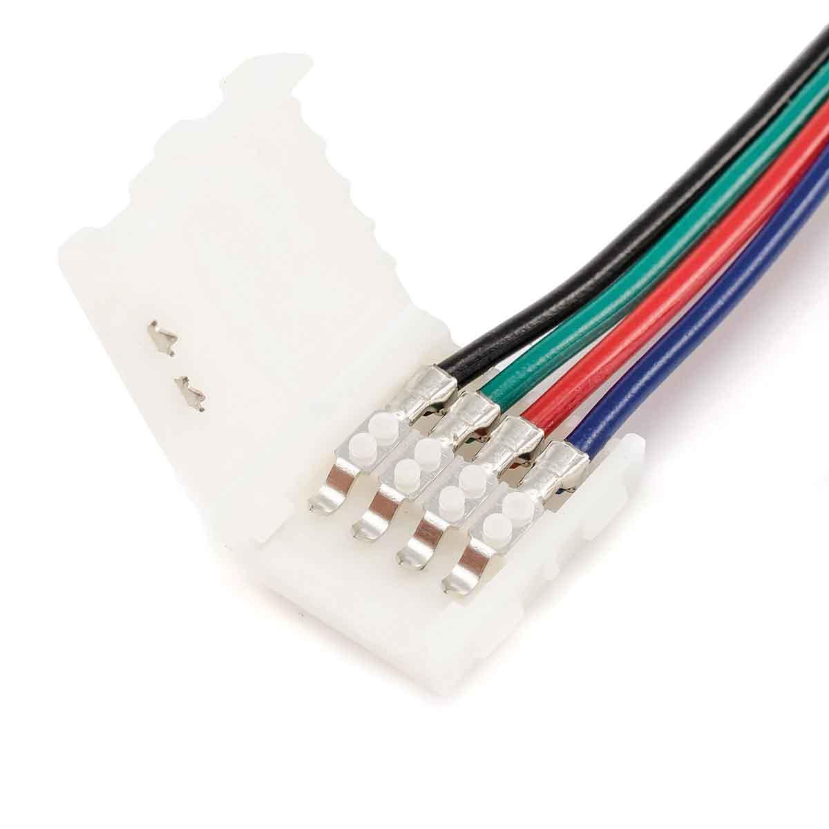 Светодиодные лент Коннектор для RGB светодиодной ленты 5050 Apeyron 12 (2 шт.) белый пластик