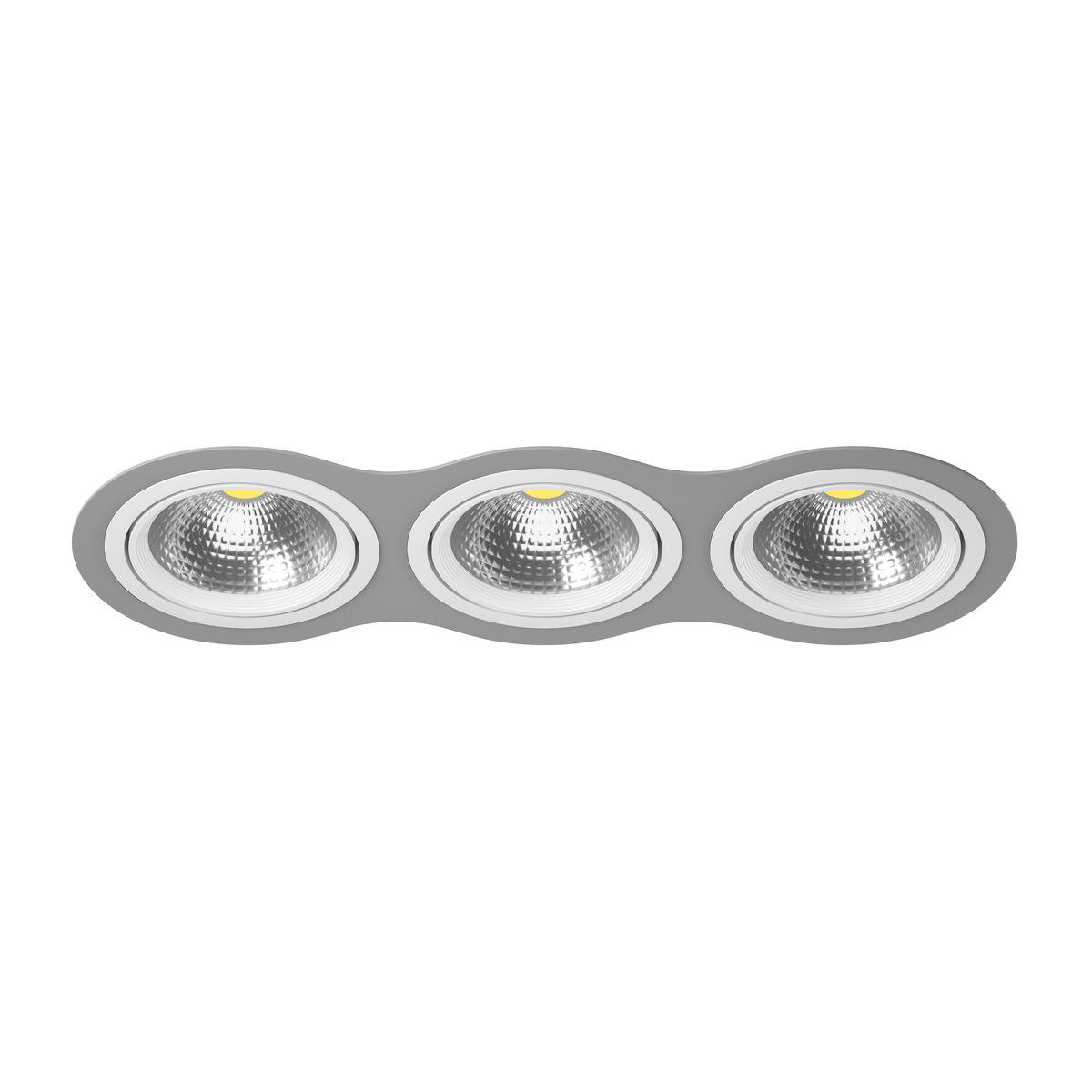 Светильник Комплект из светильника и рамки Lightstar Intero белый металл