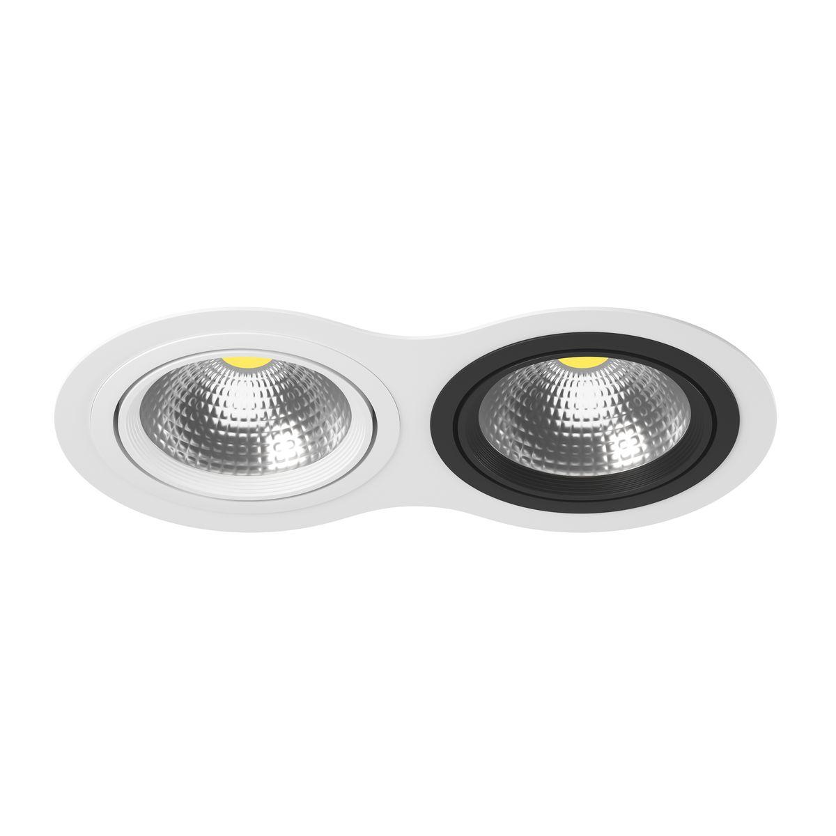Светильник Комплект из светильника и рамки Lightstar Intero белый металл