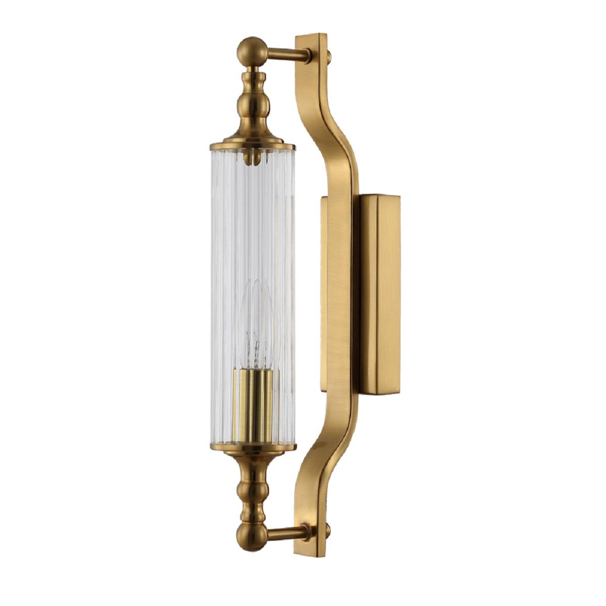 Бра с 1 плафоном Бра Tomas AP1 Brass латунь стекло