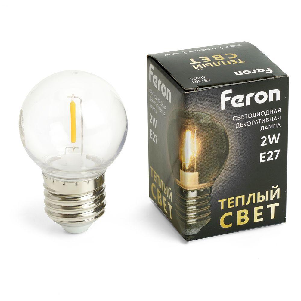 Лампочк Лампа светодиодная Feron прозрачная прозрачный пластик