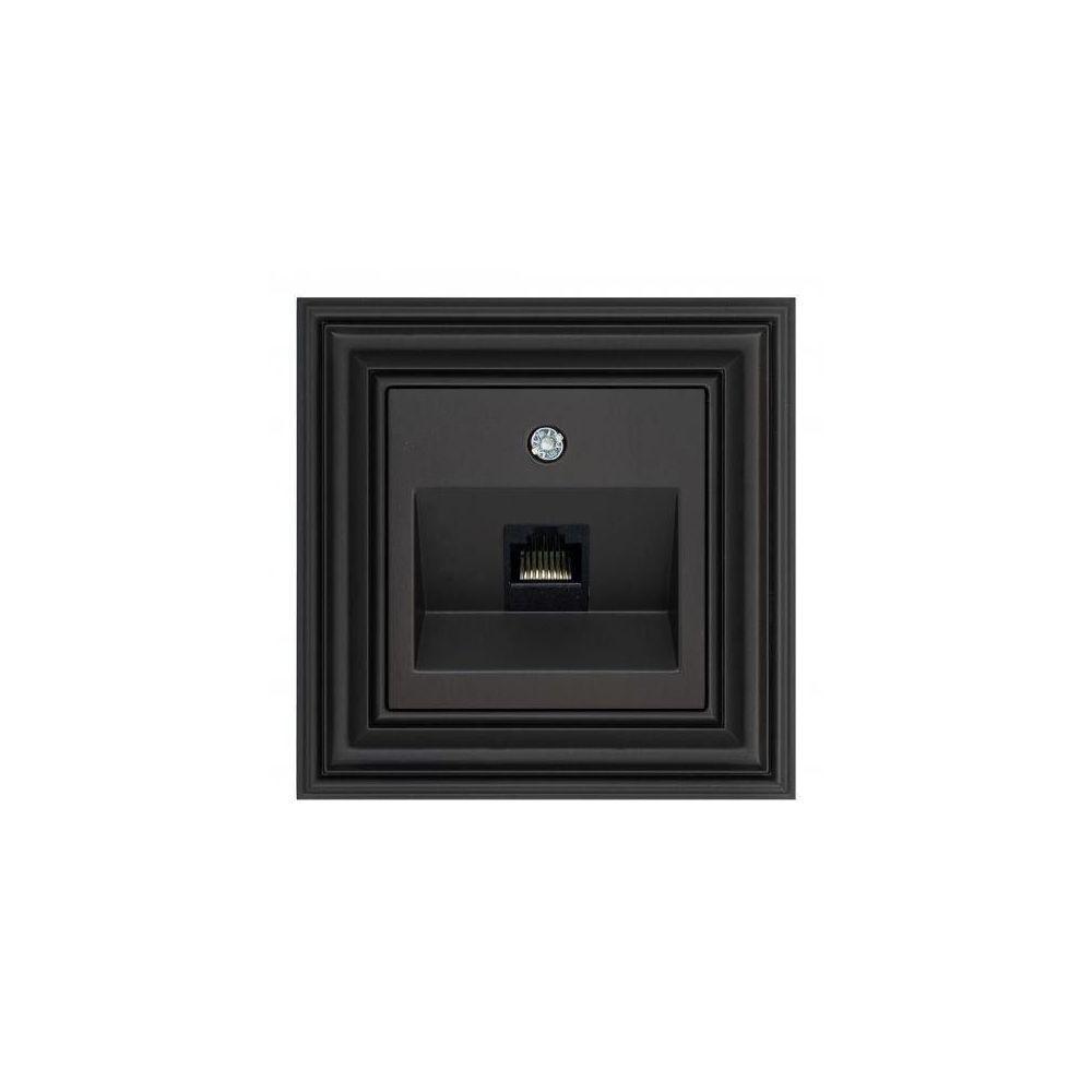 Электротовар Розетка RJ45 Liregus Retro черный матовый 29-235 черный пластик