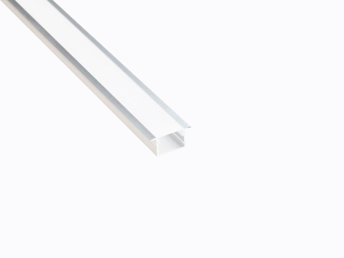 Светодиодные лент Профиль врезной LEDS POWER СПВ17-2412 алюм. анод-й с матовым рассеивателем 2м серый металл