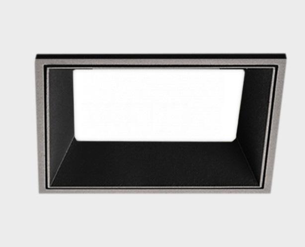 Офисное освещение Встраиваемый светодиодный светильник Italline IT06-6019 black 3000K черный металл