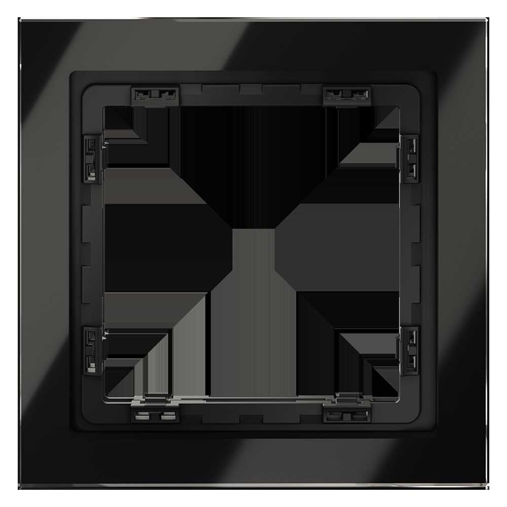 Электротовар Рамка стеклянная Voltum S70 на 1 пост, (черный, стекло) VLS110108 черный