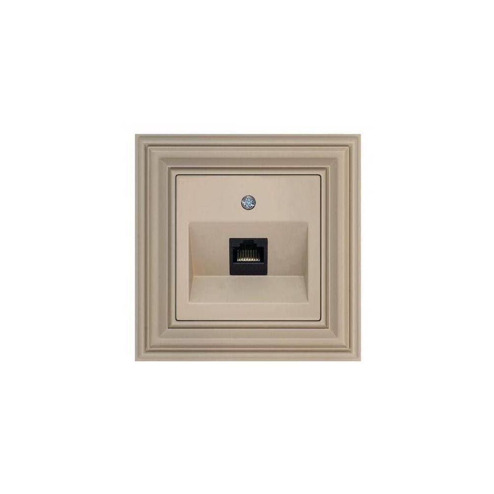 Электротовар Розетка RJ45 Liregus Retro кремовый омбре 29-136 кремовый пластик