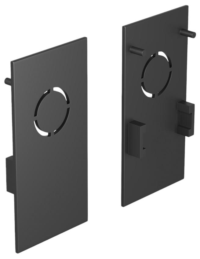 Трековые систем Заглушка Hesby Lighting ElDeko для накладного шинопровода, чёрная, 2 шт HSBL_0057 черный пластик