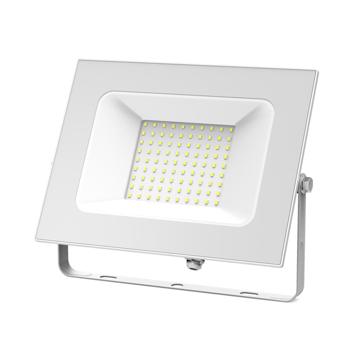 Уличное освещение Прожектор светодиодный Gauss Slim 70W 6500К 613120370 белый стекло