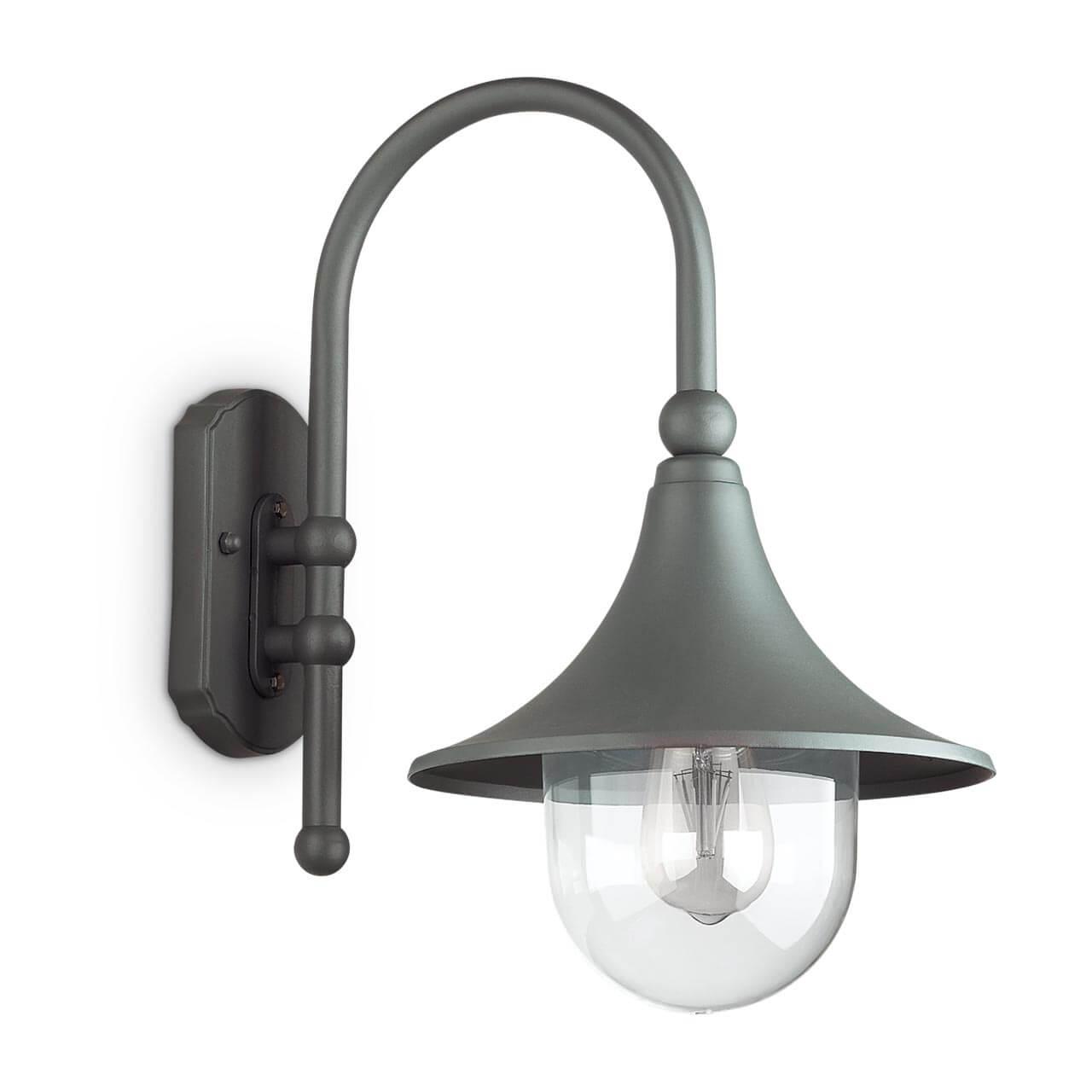 Уличное освещение Уличный настенный светильник Ideal Lux Cima AP1 Antracite 246819 серый пластик