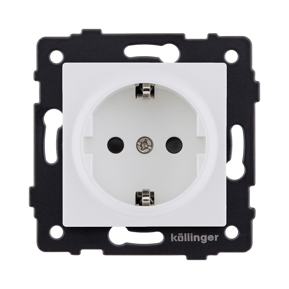 Электротовар Розетка штепсельная SCHUKO 16A / 250 В, белый матовый Kollinger REA-002WM для… белый
