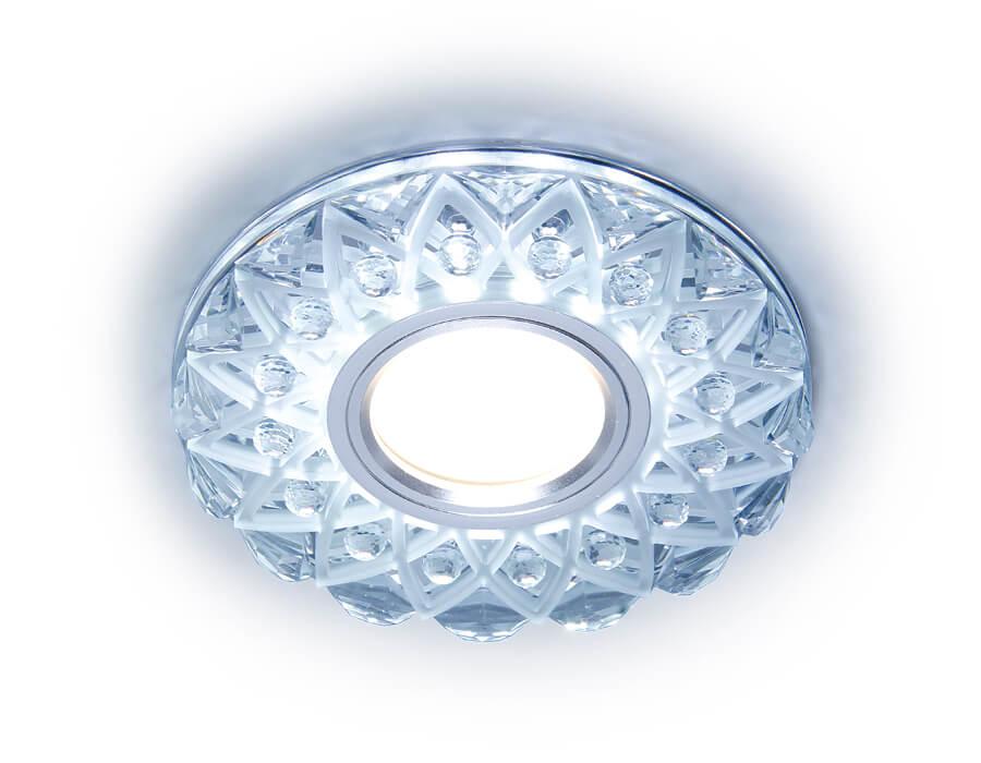 Светильник Встраиваемый светильник Ambrella light Crystal хром пластик