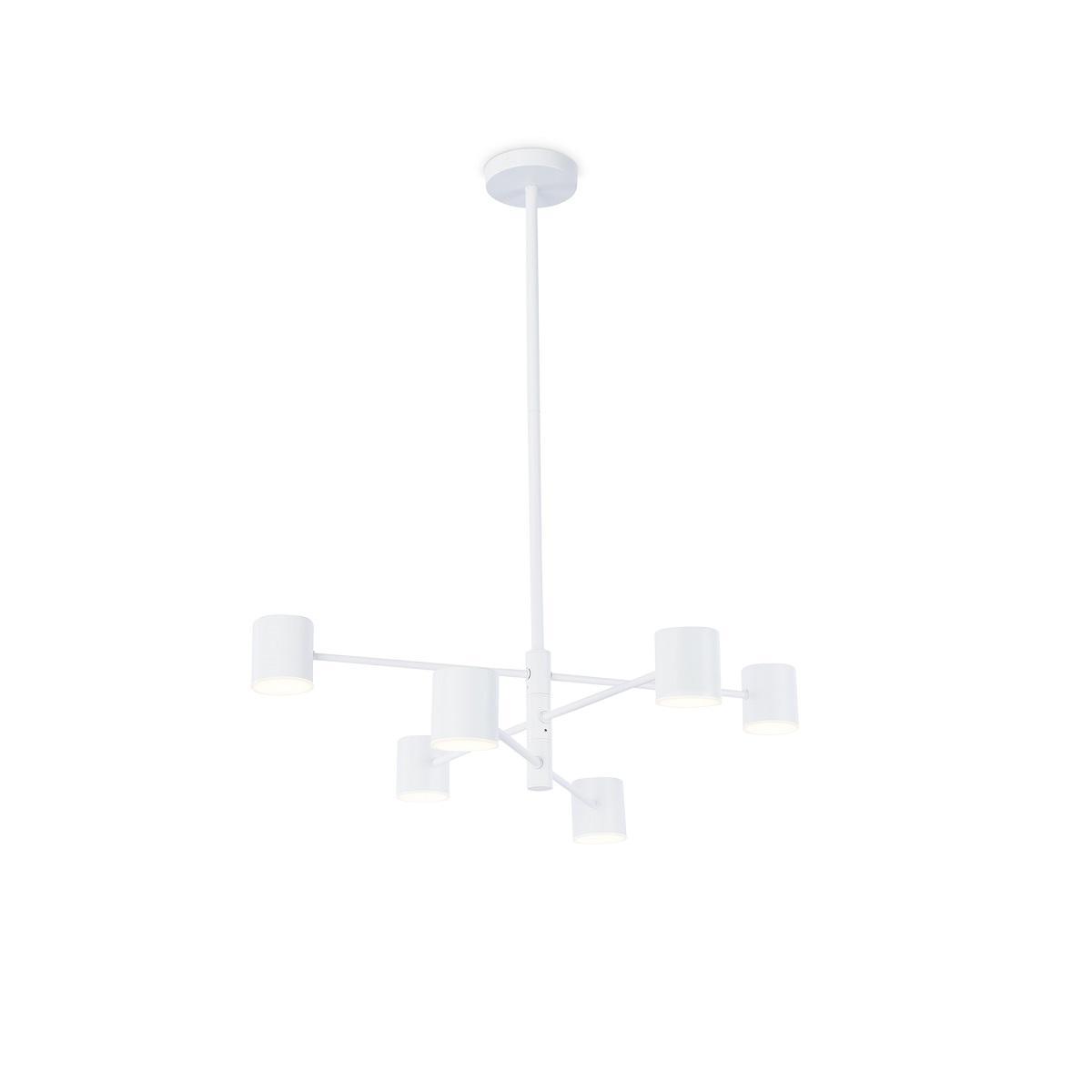 Люстры на штанге Подвесная светодиодная люстра Ambrella light Comfort LineTech белый металл