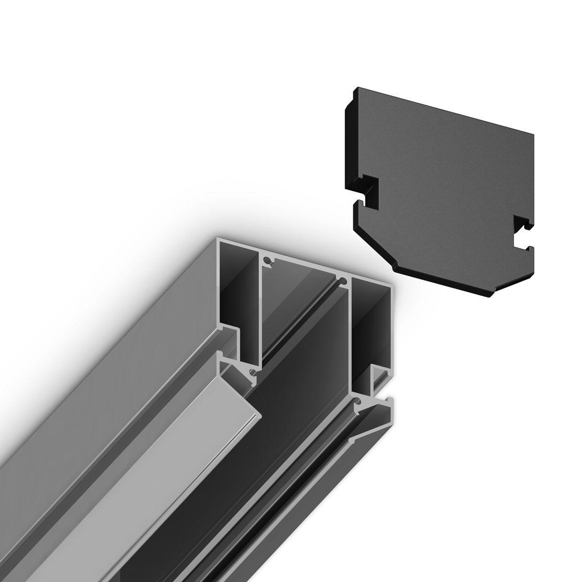 Трековые систем Заглушка Ambrella Light Track System Magnetic 220V (2шт) GL1064 черный пластик
