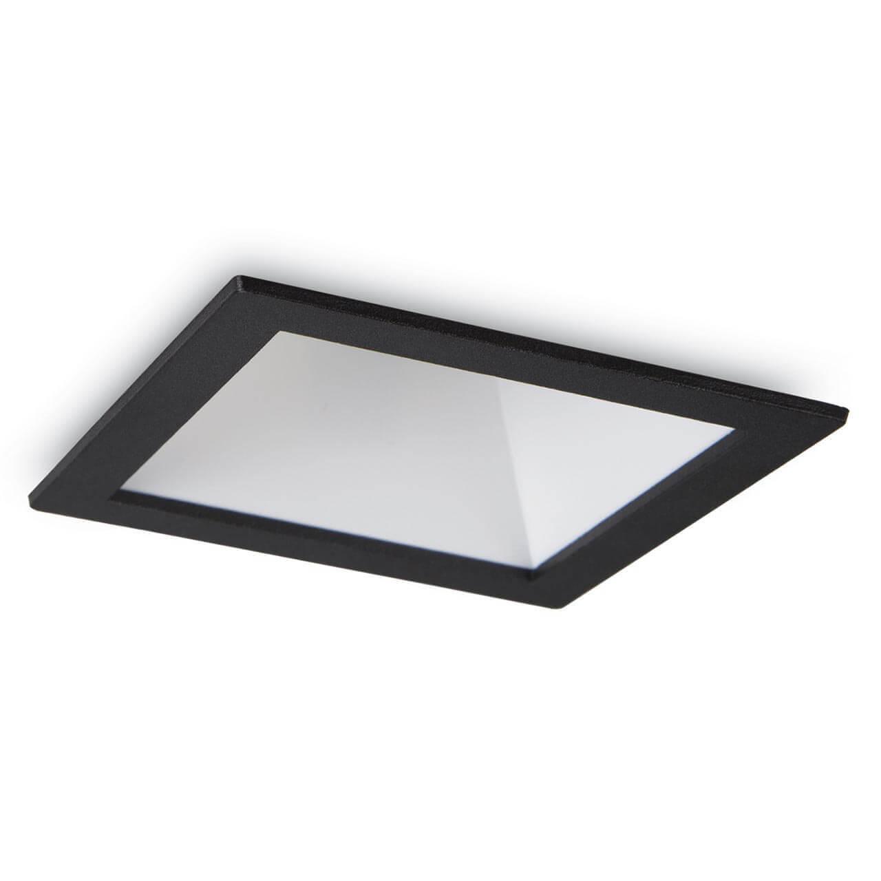 Офисное освещение Встраиваемый светодиодный светильник Ideal Lux Game Square Bk Wh 192406 черный металл
